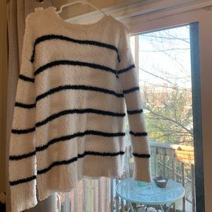 Black and white striped sweater